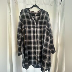 Knox Rose Black and White Plaid Dress